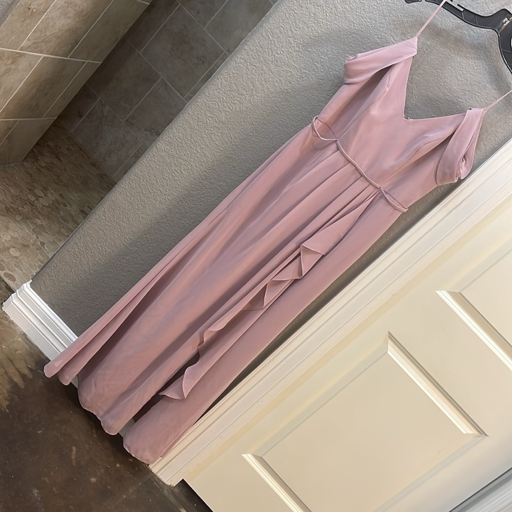 David’s Bridal Cold Shoulder Chiffon Dress - Picture 17 of 17
